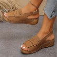 thumbnail image 6 of Willtoo Orthopedic Wedge Sandals for Women 2026 Dressy Footwear with Buckle Ankle Strap Slingback Comfortable Peep Toe Walking Summer Casual Sandals, 6 of 7