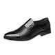 thumbnail image 1 of Zapatos formales para hombre, elegantes, mocasines, punta redonda y puntiaguda, de piel sintética, para negocios. Negro con Agujeros 41, 1 of 9