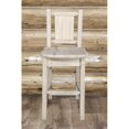 thumbnail image 1 of Montana Woodworks MWHCBSWNRV24LZWOLF Homestead Counter Height Back Barstool with Laser Engraved Wolf Design, Clear Lacquer Finish, 1 of 1