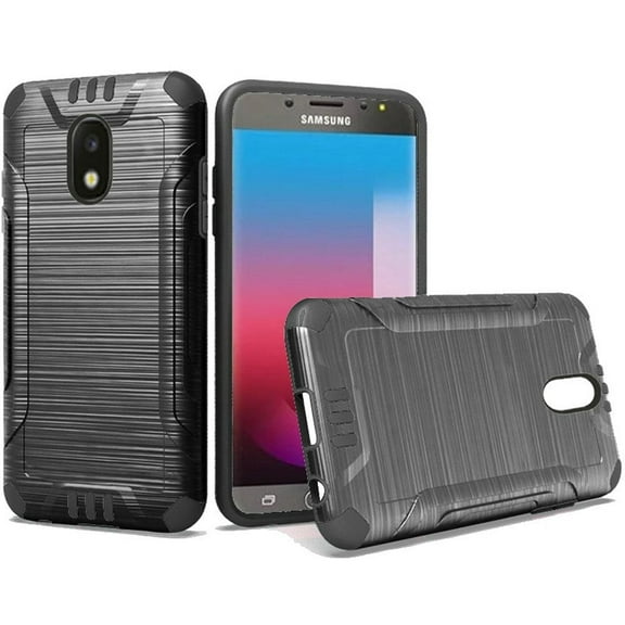 GSA Slim Brushed Hybrid Case For Samsung Galaxy J7 (2018), J737 Black