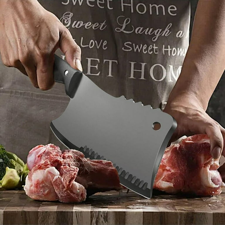 Big Bone Knives Chopping Knife 835g Stainless Steel Cleaver 5mm Blade  Chopping Kitchen Knives Cutting Pork Bone 4Cr13mov Cutlery