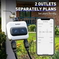 thumbnail image 3 of RAINPOINT 2 Outlets WiFi Sprinkler Timer, Automatic Water Garden Irrigation System, 2.4GHz Wi-Fi App Controlled, Bundle with LCD Display Hub, 3 of 6