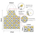 thumbnail image 7 of Yellow Lemon Fruit Slices White Pattern Apron-Garden Aprons for Women with Pockets-Cotton Linen Waterproof Kitchen Cooking Gardening Aprons Adjustable for Kitchen,Cooking,BBQ and Salon 33x27 Inch, 7 of 7