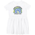 thumbnail image 3 of Inktastic Down Syndrome Awareness Blue and Yellow Rainbowt Girls Toddler Dress, 3 of 5