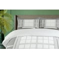thumbnail image 4 of Ambesonne Antique Duvet Cover Sets, Wooden Window Shutter, 2-Queen, Grey White, 4 of 7