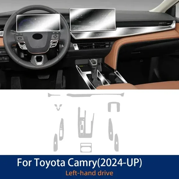 TPU Transparent Protective Film Car Interior Sticker Gear Shift Door Handel Panel Car Accessories For Toyota Camry 2024 2025.