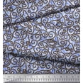 thumbnail image 2 of Soimoi Poly Georgette Fabric Swirl Abstract Printed Fabric 1 Yard 42 Inch Wide, 2 of 3