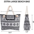 thumbnail image 3 of Extra Large Waterproof Canvas Beach Bag With 4 Inner Pockets Personalized Tote Bag Travel Handbag for Women Beach Travel Gym Swim Holiday Short Trip Weekend Getaway Overnight Gift for Friend Women, 3 of 6