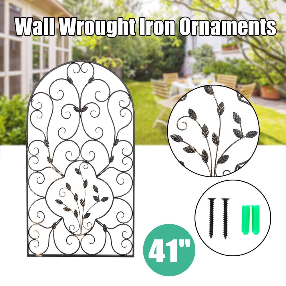 41" SemiCircular Retro Decorative Spanish Arch Wall Art Leaf Shape