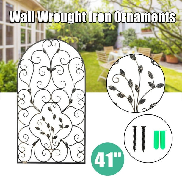 41" SemiCircular Retro Decorative Spanish Arch Wall Art Leaf Shape