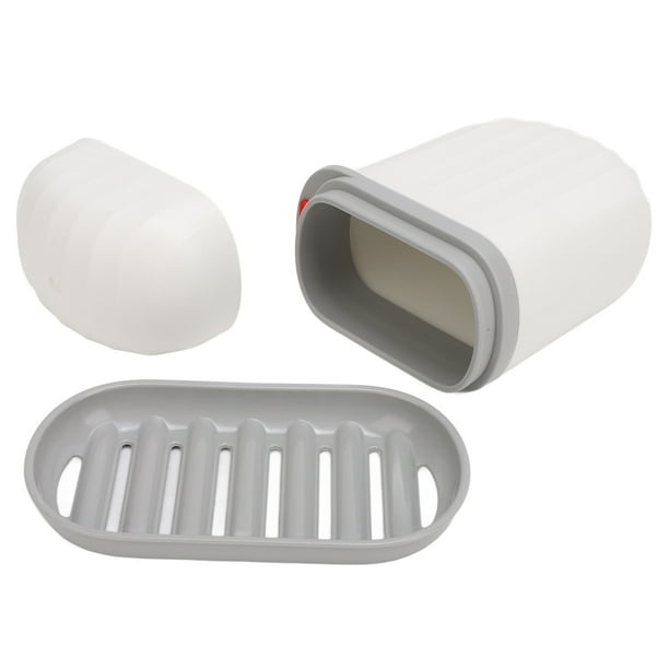 CAJA DE JABON DE VIAJE, Contenedor de Jabón Portátil para Mascotas A Prueba de Fugas Con Capa de Drenaje para Vije, Camping, Gimnasio