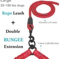 thumbnail image 2 of Dual Dog Leash, Double Dog Leash, 360 Swivel No Tangle Walking Leash, Shock Absorbing Bungee for Two Dogs, Large (25-150 lbs), 2 of 6