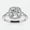 White, variant on Milgrain Engagement Ring 925 Sterling Silver 18K Yellow Gold Plated 1.12 Carat Cushion Cut Moissanite Vintage Decorative Ring for Women
