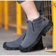 thumbnail image 4 of Slip-on Welding Safety Shoes - Non-slip Rubber Sole - Abrasion Resistant Anti-scald Work Shoes for Welders - Grey - 41EU., 4 of 5