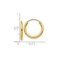 thumbnail image 3 of 14k Polished Round Endless 2mm Hoop Earrings, 3 of 3