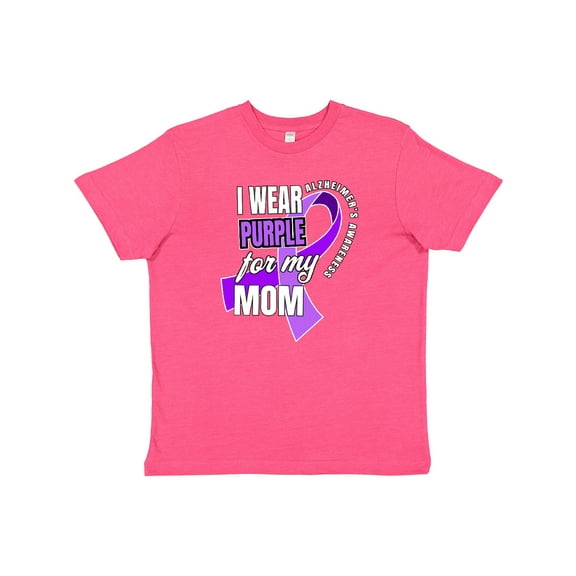 Inktastic Alzheimers Awareness I Wear Purple For My Mom Youth T-Shirt