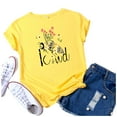 thumbnail image 3 of Womens Summer Tops Casual Women's Graphic Floral Printed T-Shirt Teacher Short Sleeve Tee Tops clothes under $10.00, 3 of 4