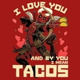 thumbnail image 2 of Junior's Marvel Deadpool Taco Cupid Graphic Tee Red Medium, 2 of 3