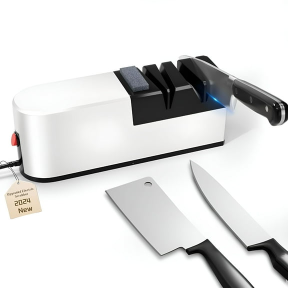 ZEPARO Electric Knife Sharpener,5 in 1 Knife Sharpening System with Rough Sharpening,Repair And Sharpening of Knives for Kitchen Knives