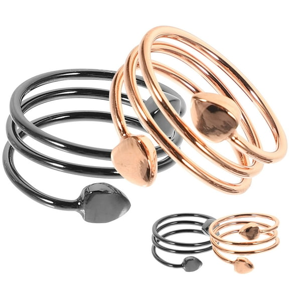 Masteelf 2Pcs Therapeutic Magnetic Copper Rings Provide Energy Rings