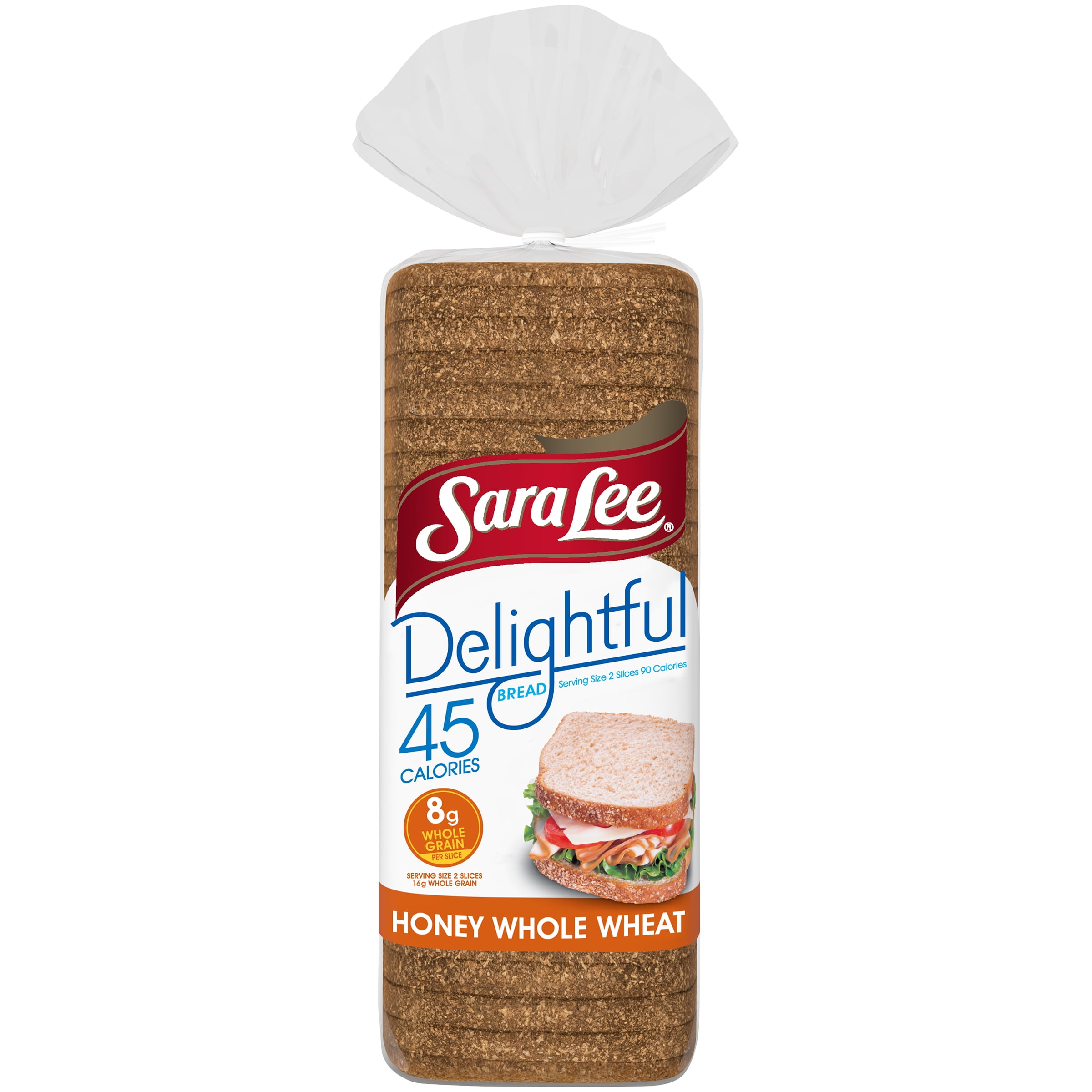 Sara Lee Delightful Honey Whole Wheat Sandwich Bread, 20 Oz Loaf of Wheat Bread