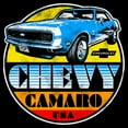 thumbnail image 2 of Men's General Motors Chevy Camaro SS Retro Cruising Circle Graphic Tee Black X Large, 2 of 5