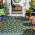 thumbnail image 2 of Safavieh Courtyard Alina Geometric Quatrefoil Indoor/Outdoor Area Rug, Dark Green/Beige, 9' x 12', 2 of 14