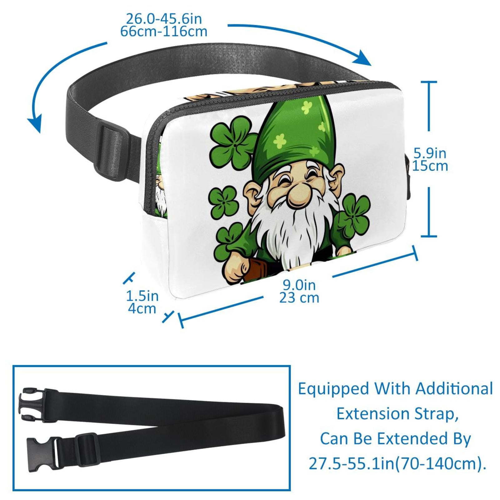 Saint Patrick's Day Lightweight Adjustable Belt Bag with Extension Strap - Unisex Running Waist Bag