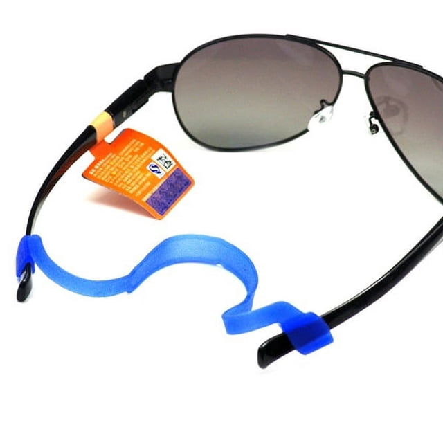Miangastore Rétenteur de Lunettes de Soleil Silicone Antidérapant Bleu 1Pcs 21.50X2.00X0.20cm
