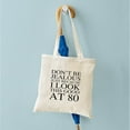 thumbnail image 4 of CafePress - 80Th Birthday Jealous Tote Bag - Unisex Canvas Tote Bag, Beige, 1-Piece, 4 of 6
