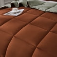 thumbnail image 6 of HIG Light Weight Down Alternative Comforter Set, King, Brick, Reversible, 6 of 10