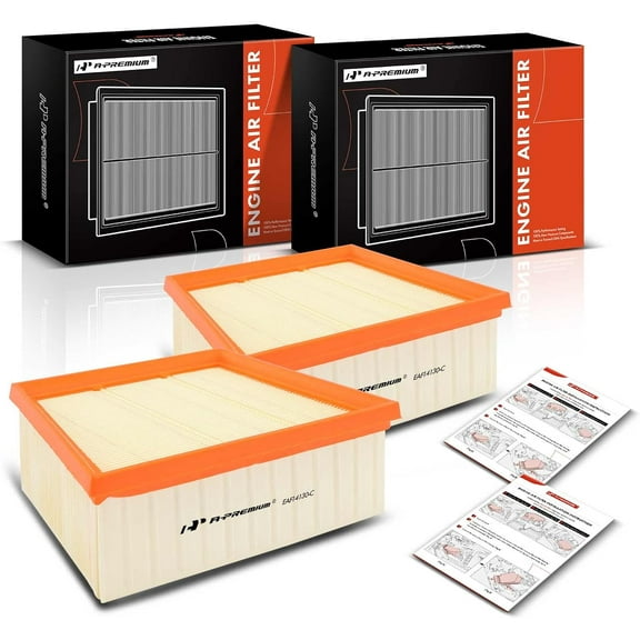 A-Premium 2-PC Engine Air Filter Compatible with Ford EcoSport 2018 2019 2020 2021 2022, 1.0L 2.0L, Flexible Panel, Replace# GN1Z9601A