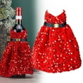 thumbnail image 1 of Housse de Bouteille de Vin Paillettes Robe Rouge Décoration de Bouteille de Vin Paillettes Bouteille de Noël pour Décoration de Table de Dîner de Noël, 1 of 1