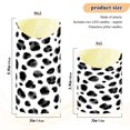 thumbnail image 4 of Black and White Dotted Pattern Flameless Candles 2 PCS with Remote Realistic Moving Flame LED Tapered Pillar Set for Home Decor, 4 of 7