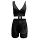 thumbnail image 5 of Traje de cintura de color sólido de verano para mujer Traje de dos piezas casual de moda Wmkox8yi bvn731, 5 of 7