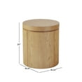 thumbnail image 3 of Walker Edison Modern Easy Assembly Oak Veneer Round Side Table, White Oak, 3 of 13