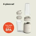 thumbnail image 2 of bella 6-Piece Portable Rocket Blender, Personal Smoothie Maker with Durable Stainless Steel Blades, Oatmilk, 2 of 8
