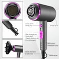 thumbnail image 3 of Secadora de Cabello Ion Negativo, Secadora con Difusor para Rizos, 1800W Secadora de Pelo Profesional con 3 Temperatura Ajustable y 2 Velocidades, Secadora Cabello Port&aacute;til con Boquillas y, 3 of 8