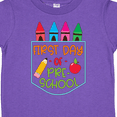 thumbnail image 4 of Inktastic 1st Day of Preschool Crayons and Apple Back to School Boys or Girls Toddler T-Shirt, 4 of 5