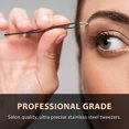 thumbnail image 4 of Precision Black Stainless Steel Tweezers | Professional Slant Tip & Splinter Tip Tweezer For Eyebrows | Extra Sharp Hair Removal Tool | For Eyebrow Shaping | For Men And Women, 4 of 16