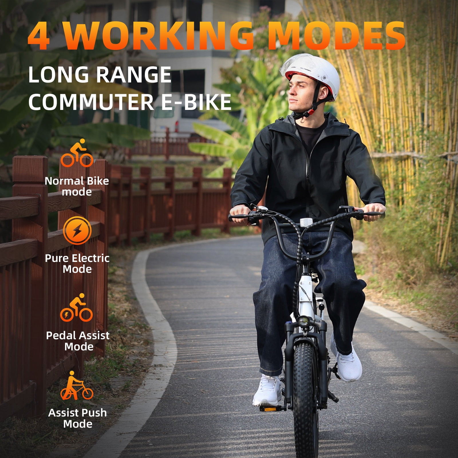 Electric Bikes For Adults 28MPH E-Bicycle 1200W 20" Fat Tire Ebike 90 Miles Long Range Electric Bicycles With 48V Removable Battery,7 Speed Step-Thru Ebike (Black)
