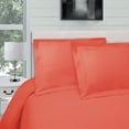 thumbnail image 2 of 300-Thread Count 100% Egyptian Cotton Lightweight Solid Duvet Cover Set Coral / King/Cal King, 2 of 5