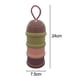 thumbnail image 2 of Dispensador de fórmula para bebé de 3 capas, contenedor de fórmula de viaje, contenedor de almacenamiento de refrigerios apilable a prueba de derrames con asa, 2 of 5