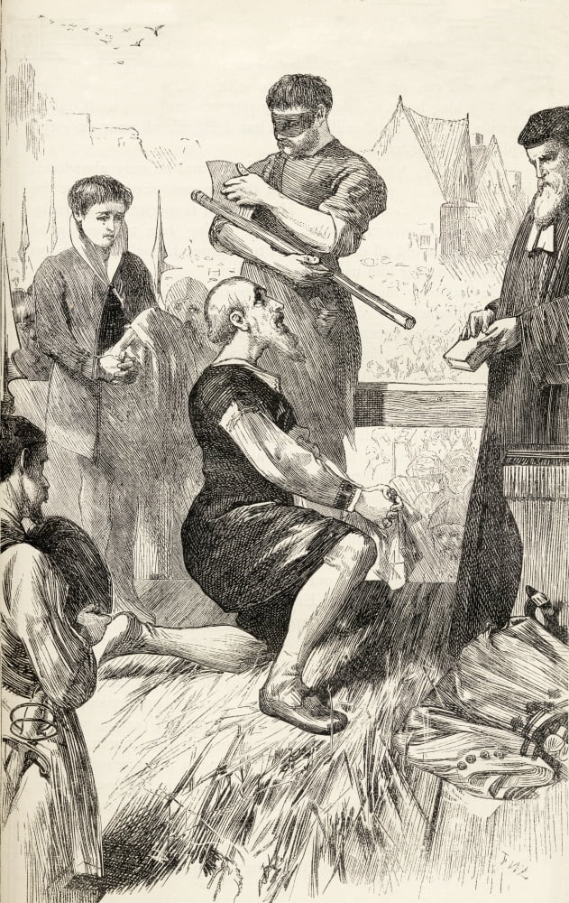 Edward Seymour On The Scaffold Awaiting His Execution And Commending His Soul To God Edward Seymour 1St Duke Of Somerset 1St Earl Of Hertford1St Viscount Beauchamp Of Hache C 1500 To 1552 Uncle And Lo