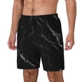 thumbnail image 1 of Balery Black Marble Texture Abstract Bañador para hombre, shorts de playa de secado rápido con entrepierna y forro de compresión-XX-Large, 1 of 6