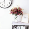 thumbnail image 6 of Coolmade 7 Branch 21 Heads Artificial Silk Fake Flowers Leaf Rose Wedding Floral Decor Bouquet,Pack of 2 (Rose Coffee), 6 of 9