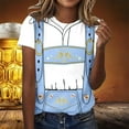 thumbnail image 2 of T-shirts Stylés pour Femmes à Porter Décontractément avec Imprimé Festival de la Bière Col Rond Manches Courtes Design Parfait pour Style Toute l'Année, 2 of 5