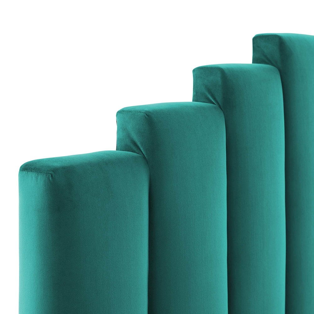 Noelle Performance Velvet Twin Headboard, Teal