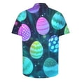 thumbnail image 4 of JURANMO Clearance Sales Today Sales Prime Easter Hawaiian Shirts for Men Cute Bunny Graphic Tee Shirts Holiday Button Down Short Sleeve Beach Tops Multicolor XXXXL, 4 of 6