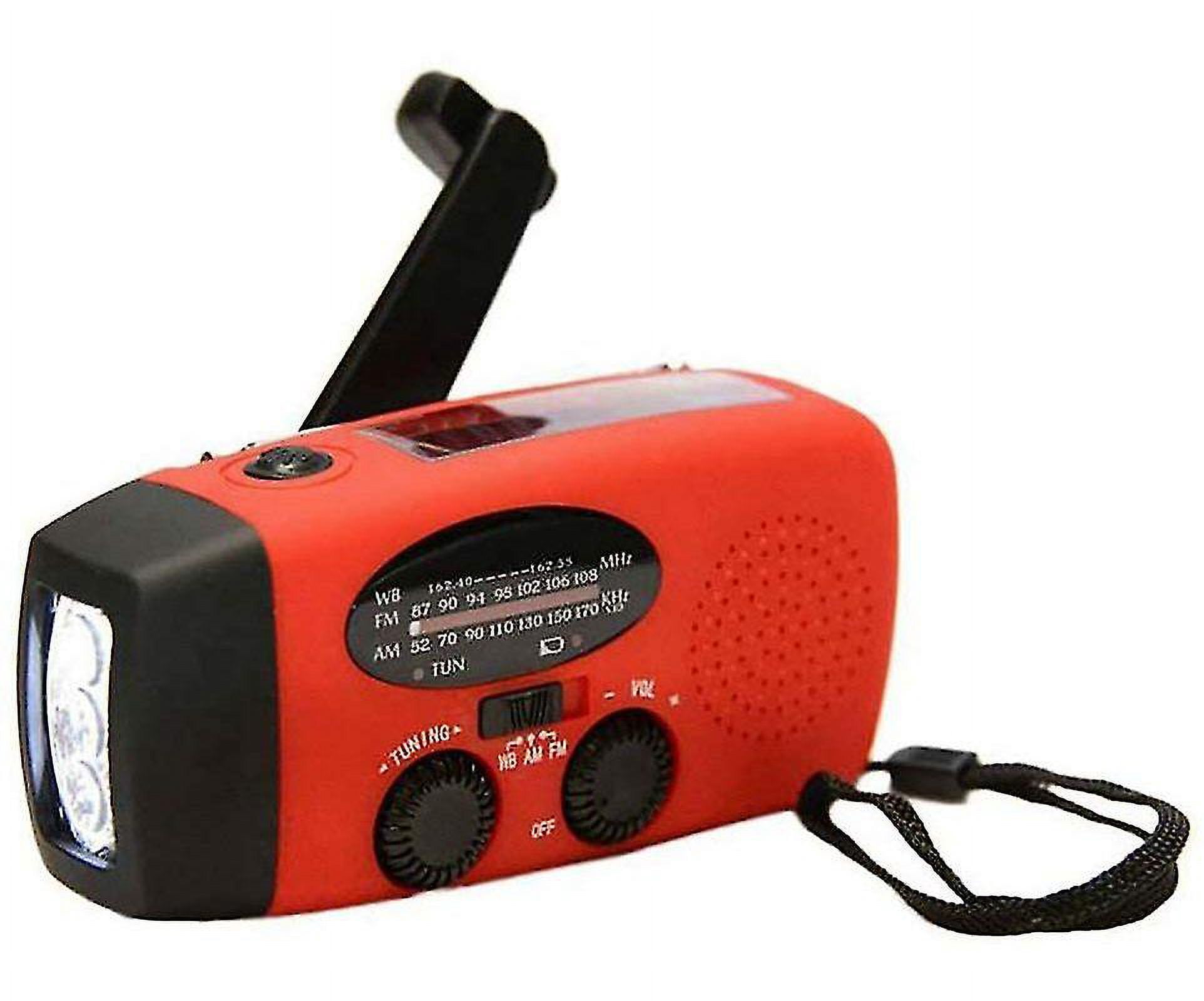 Wind Up Radio, Emergency Radio Solar Portable 1000Mah Powerflashlight